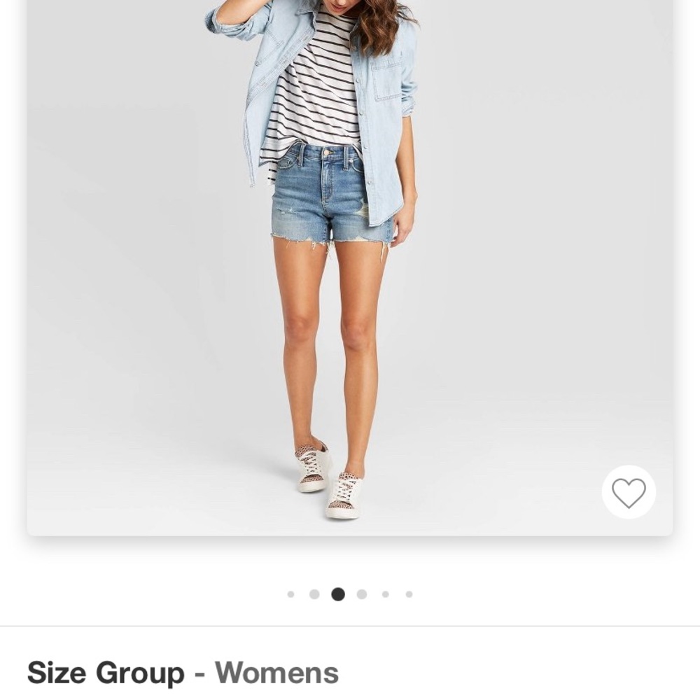 Universal Thread high rise midi denim jean short